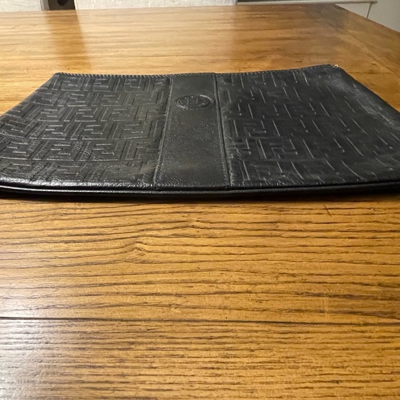 Fendi embossed leather vintage clutch ~ circa 1990 - Picture 8 of 10